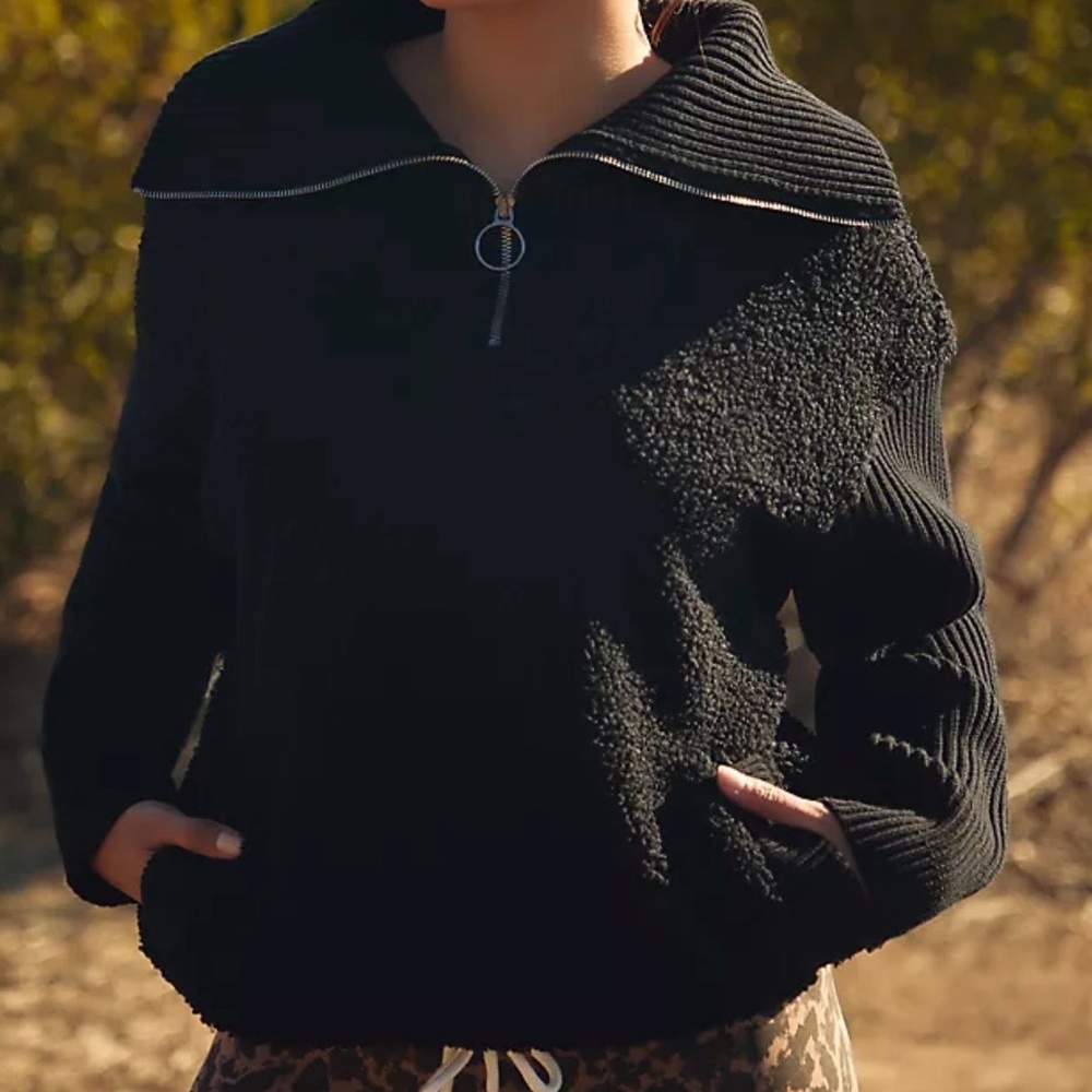 Varley Rogers Half-Zip Sweater Black